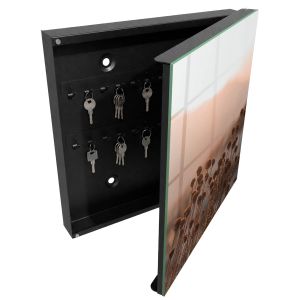 Caja para llaves 30x30x5 paisaje otoñal, apertura derecha tulup