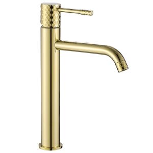 Rea grifo de lavabo lungo gold diamond high, 12x4x30 cm