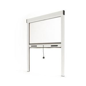 Mosquitera enrollable para ventana recortable 150x160 cm - blanco