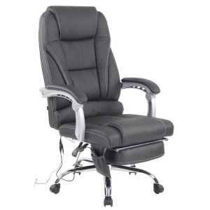 Sillón oficina masaje - cuero - negro