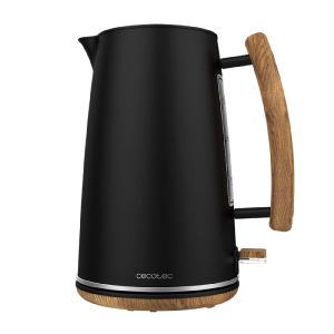 Cecotec hervidor de agua thermosense 400 black woody. 3000 w, capacidad 1,7