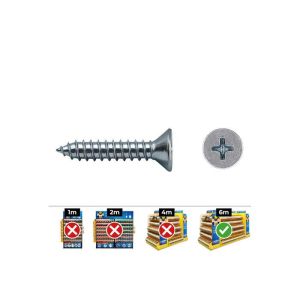 Caja 250 unid. Tornillo chapa avellanado philips din/ref 7982 5,5x38mm