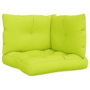 vidaXL cojines para sofá de palets 3 unidades tela verde claro
