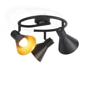 Nettlfe lámpara de techo e14 negro 28x25
