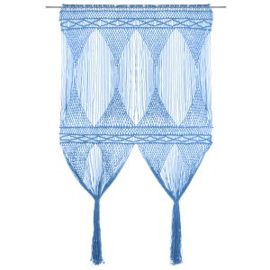 vidaXL cortina de macramé algodón azul 140x240 cm