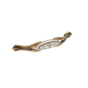 Tirador para mueble 94 en zamac y porcel 94 dist entre ejes 128mm lote  25