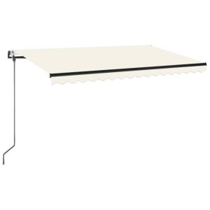 vidaXL toldo retráctil automático crema 450x350 cm