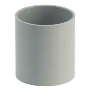 Manguito gris hembra/hembra de pvc