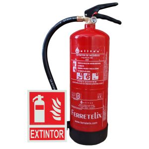 Ferretelix® extintor alta eficacia 6kg abc homologado 34a 233b