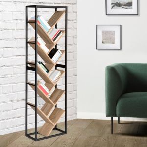 Biblioteca industrial 10 niveles madera/metal - 170 cm