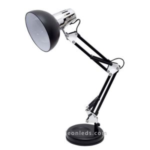 Fabrilamp flexo para estudiar antígona negro y plateado