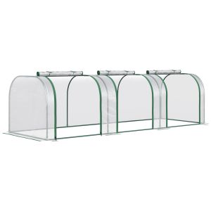 Invernadero de túnel PVC, acero transparente 295x100x80 cm outsunny
