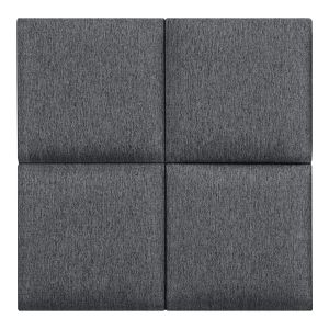 Set de 4 paneles de pared carpino textil 30x30cm - gris oscuro [neu.haus]