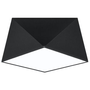Lámpara de techo negro cloruro de polivinilo 25x15x25cm