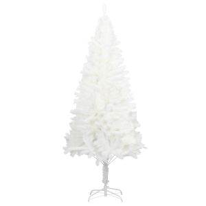 Árbol artificial de navidad con hojas realistas blanco 240 cm es4589