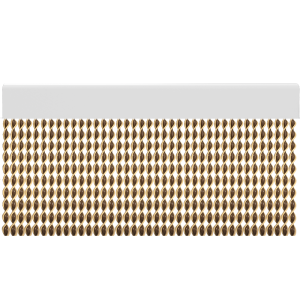 Cortina para puertas de PVC helix marrón con beige  / 90 x 210