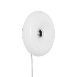 Aplique de pared LED vidrio blanco tipo donut Ø30 cm 12W CCT