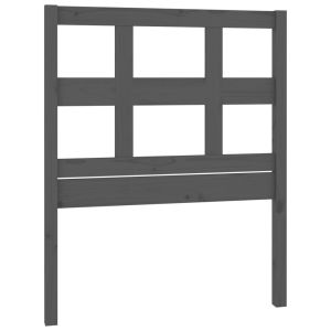 vidaXL cabecero de cama madera maciza de pino gris 80,5x4x100 cm