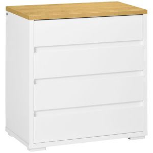 Cómoda con cajone 70x37x75 cm color blanco Homcom