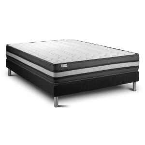 Conjunto vital power zen 200 x 200 cm somier kit negro