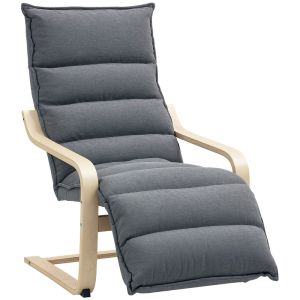 Sillón de salón 67x114x105 cm terciopelo color gris Homcom
