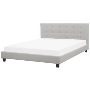 Cama tela la rochelle 180 x 200 cm gris claro