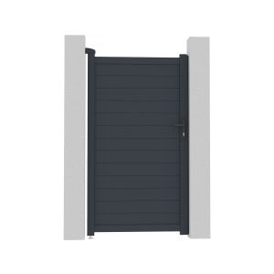 Puerta jardin aluminio "marc" - 101.2 x 180.9 cm - gris