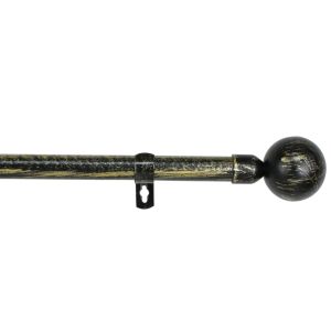 Barra de forja universal extensible (negro+dorado, 70-120cm bola)