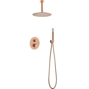 Imex - columna ducha empotrada termostática oro rosa serie top