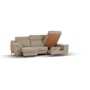 Sofá cama chaiselongue elegance beige derecha