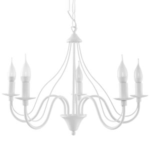 Candelabro minerwa 5 blanco acero 60x80x60cm