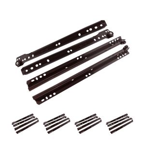 Guías para cajón 30 cm | parcial | inferior | 20kg | marrón | 5 unds