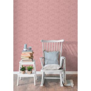 Papel pintado tnt liso con textura lienzo terracotta
