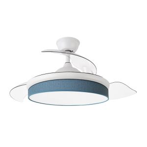 Ventilador dc moda 72w blanco/azul 3 aspas