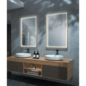 LEDimex-espejo ability 120x80 luz perimetral oro cepillado