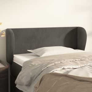 Cabecero de terciopelo gris oscuro 83x23x78/88 cm eso2920