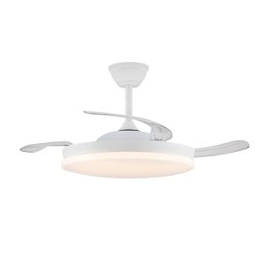 Ventilador de techo retráctil con luz LED 45w silencioso verno m eco blanco