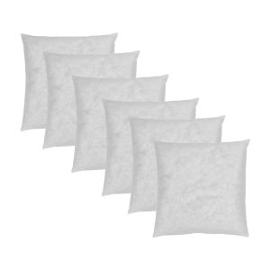 Pack 6 rellenos de cojín 45x45cm fibra hueca fusionhome