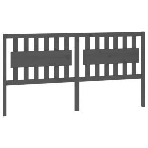 vidaXL cabecero de cama madera maciza de pino gris 185,5x4x100 cm