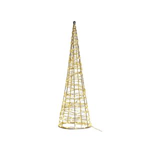 Decoración de exterior LED kotala 57 cm árbol de navidad plateado