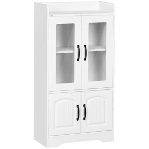 Vitrina de salón 60x30x116 cm color blanco Homcom
