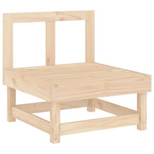 vidaXL sofá central de jardín madera maciza de pino