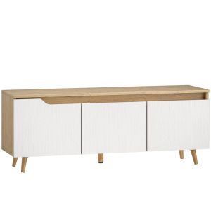 Mueble de tv 120x35x45.5 cm color marrón Homcom, hogar - muebles de salón