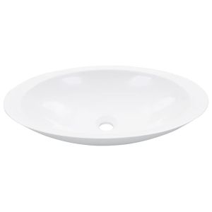 vidaXL lavabo 59,3x35,1x10,7 cm resina mineral/mármol blanco