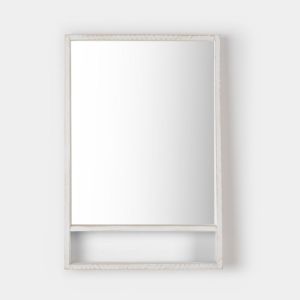 Espejo rectangular de pared 60x90 cm blanco arno