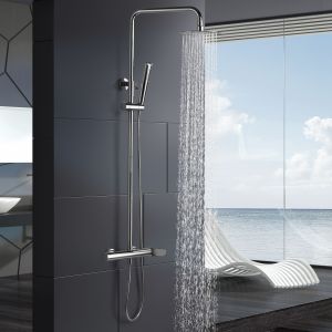 Imex - columna ducha monomando con grifo cromado serie dinamarca