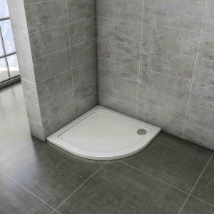 Aica plato de ducha cuadrante 90x90x3cm blanco,piedra artificial
