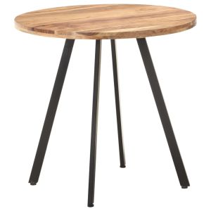 Mesa de comedor de madera maciza de acacia 80 cm oif551763