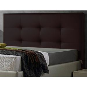 Cabecero de cama texas cabezal tapizado en polipel 180x70 cm marrón
