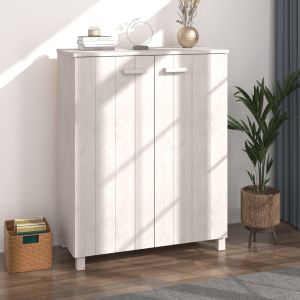 Zapatero hamar madera maciza de pino blanca 85x40x108 cm
